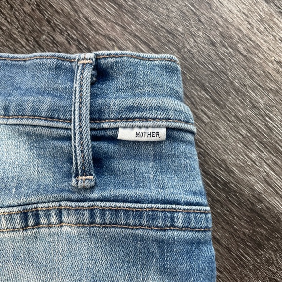 MOTHER The Hustler Ankle Fray Jeans Medium Wash Healing Jar Sz 24 EUC Cotton - Picture 13 of 13